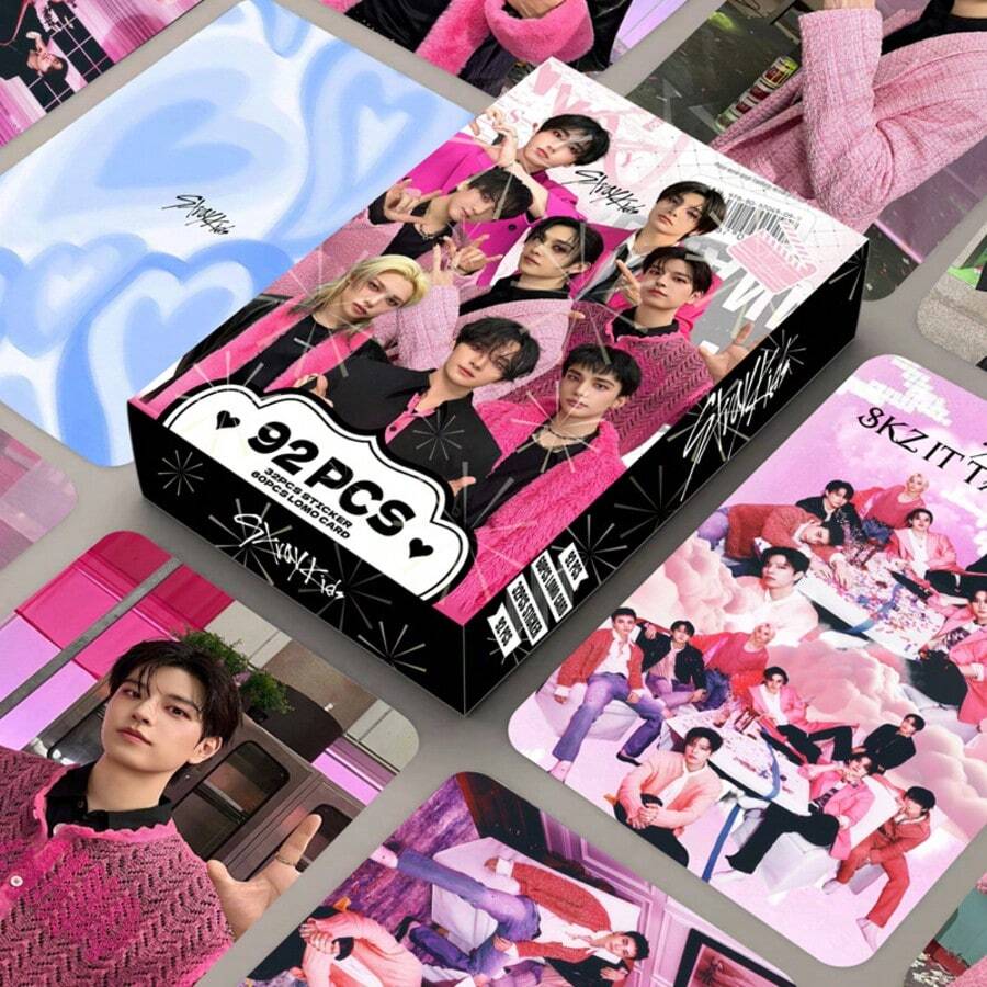 2026 New - 92pcs SKZ New Album Double-Sided Photo Cards Collection Cards Boxed Photo Cards Support Cards Stickers - Birthday Gift - Gift