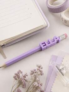 Tapas de lápiz personalizadas con nombre imprimibles en 3D, etiquetas de nombre para fundas de bolígrafo personalizadas, decoración de lápiz multicolor AMS - Multicolor - Ver 5