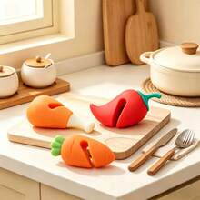 MYLOLF 6pcs/Set Carrot, Bell Pepper, Chicken Leg Design Pot Lid Handle + Bow Pot Lid Rack Pot Lid Lifter Anti-Spill Tool Practical Kitchen Gadget For Cooking Soup - Multicolor - View 4