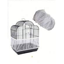 1pc Elastic Tight-Fitting Encrypted Mesh Bird Cage Cover, Random Color, Anti-Splash Dust Cover, All-Season Use, Suitable For All Kinds Of Birds - A - View 4