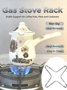 Rak Penyangga Kompor Gas, Alas Panci Kecil Anti Selip, Alas Teko Kopi Berbentuk Bintang, Dudukan Peralatan Masak Mini, Cocok untuk Panci Susu dan Teko Kopi Turki, Aksesori Kompor Gas Dapur untuk Pecinta Masakan Rumahan - MultiWarna - View 3
