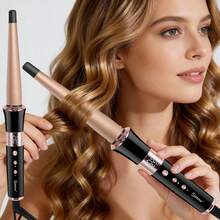 Hatteker 1pc Multi-Function Curling Iron, Adjustable Temperature Electric Curling Wand For Home Use, Large Wave & Wool Styling - Multicolor - View 9