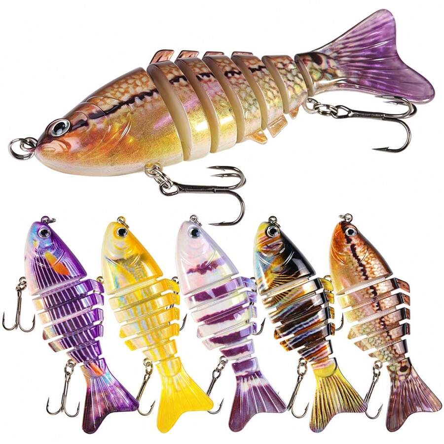HENGJIA 1件 9.7CM-15G 多節沉水仿生路亞，適用淡水與鹹水鱒魚及鱸魚釣魚