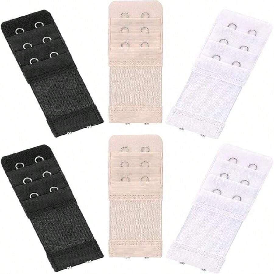 Bra Extender, 2 Hooks 3 Rows, Extended Length, Lingerie Accessory, Elastic, Adjustable, Bra Extender, Bra Extender, Bra Back Hook Sold By Size Fabric Patch Sewing Supplies Crochet Knitting Fabric - Multiple Styles - View 1