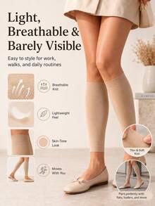 1 Pair Smooth Compression Socks, Durable Sports Accessory, Unisex Short Socks, Football Socks Suitable For Runners And Travelers - Multicolor - View 3