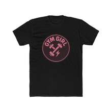 T-Shirt Gym Girl With Emblem |   Pink Dumbbells - 黑色 - 查看 2