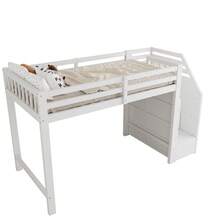 Bed Frame For Baby 90x200cm –  Entry And Integrated Storage - 白色 - 查看 8