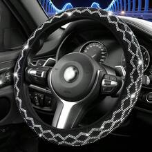 Bling Rhinestone Steering Wheel Cover With Crystal Diamond For Women, Sparkling Car Wheel Protector Universal Fit 15 Inch - Car Steering Wheel Cover - View 19