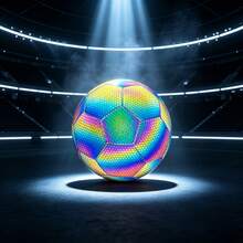1pc Vibrant Fluorescent Green PU Soccer Ball, Professional Match Training Football For Outdoor Sports - Multicolor - View 9