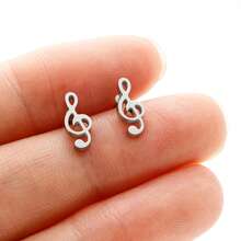 1pair Fashionable High Treble Clef Shaped Earrings For Women - GED191 - View 7