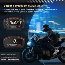 Velocímetro Digital Universal para Motocicleta Tablero Multifuncional con Iluminación LED Repuesto Instrumentos Conducción Diaria Preciso y Fácil Instalación - Negro1 - Ver 7