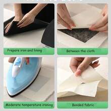 63Meters Roll Double-Sided Non-Woven Interlining Adhesive Fabric Cloth Iron On Hem Tape Interlining Web DIY Sewing Crafts - A - View 7
