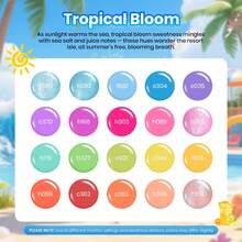 Beetles 20 Colors 7.5ML Neon Gel Nail Polish Set, Summer Collection, Pearl Pink, Blue, Red, Yellow & Orange Soak Off UV LED Gel Polish With Base Coat, Glossy & Matte Top Coat - 20 Colors Tropical Bloom - 查看 2