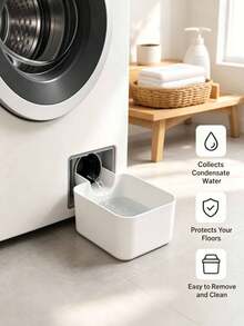 2pcs Washing Machine Drain Filter Water Tray Set (Tray + Connector), Washing Machine Drain Pan, Spin Dryer Tray, Reusable, Leak-Proof Design, Suitable For Home, Laundry Store, Hotel, Travel, Home Decor, Bathroom Accessories, Laundry Room Supplies, Household Cleaning Tools, Halloween, Back To School, Christmas - Multiple Styles - View 8