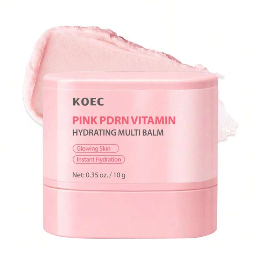 KOEC PDRN 粉色多重保濕滋潤霜，全效豐盈滋養棒，適用於臉部、眼部與唇部，打造光澤亮麗肌膚