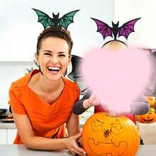 8pcs/Set Holiday Party Bat 3D Headband, Personalized Funny Glitter Wing Headband, Halloween Costume Party Cosplay Photo Prop Headpiece - Multicolor - View 2