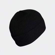 Adidas Micro Logo Ear-Covering Warm Knit Beanie Unisex - 黑色 - 查看 5