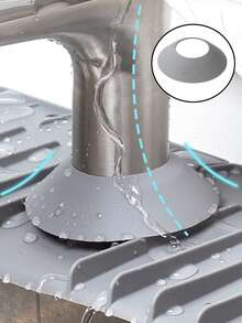 Cuttable Folded Edge Water-Resistant Mat, Suitable For Faucet Splash Guard - A Non-Slip Drainage Mat, Suitable For Sink, Quick Drying, Protects Bathroom And Kitchen Sink. Easy To Clean Surface, Suitable For Single Hole Faucet, Suitable For Kitchen And Bathroom Vanity - View 11