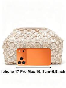 Tidet Ever Champagne 3D Floral Sequin Mesh Shell Clutch Bag, Luxury Evening Bag For Women, Suitable For Prom, Bridesmaid, Wedding Guest And Formal Party Occasions - View 8