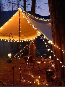 1pc 1.5/3/6m LED Crystal Star Shaped String Light, Christmas Indoor Room Decor Light String, Battery Powered, Bubble Ball Star Shaped Fairy Light, Suitable For Living Room, Camping Tent, Birthday Party,Wedding Decor Light, Christmas Decor Light - Yellow - View 10
