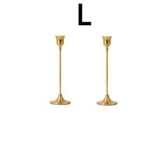 3pcs/6pcs/12pcs Candle Holders, Single Long Stem Brass Plated Iron Candle Holders, For Centerpiece, Candlelight Dinner Photo Props, Dining Table Living Room Home Decor, Candles Not Included - Copper Candlestick - View 12
