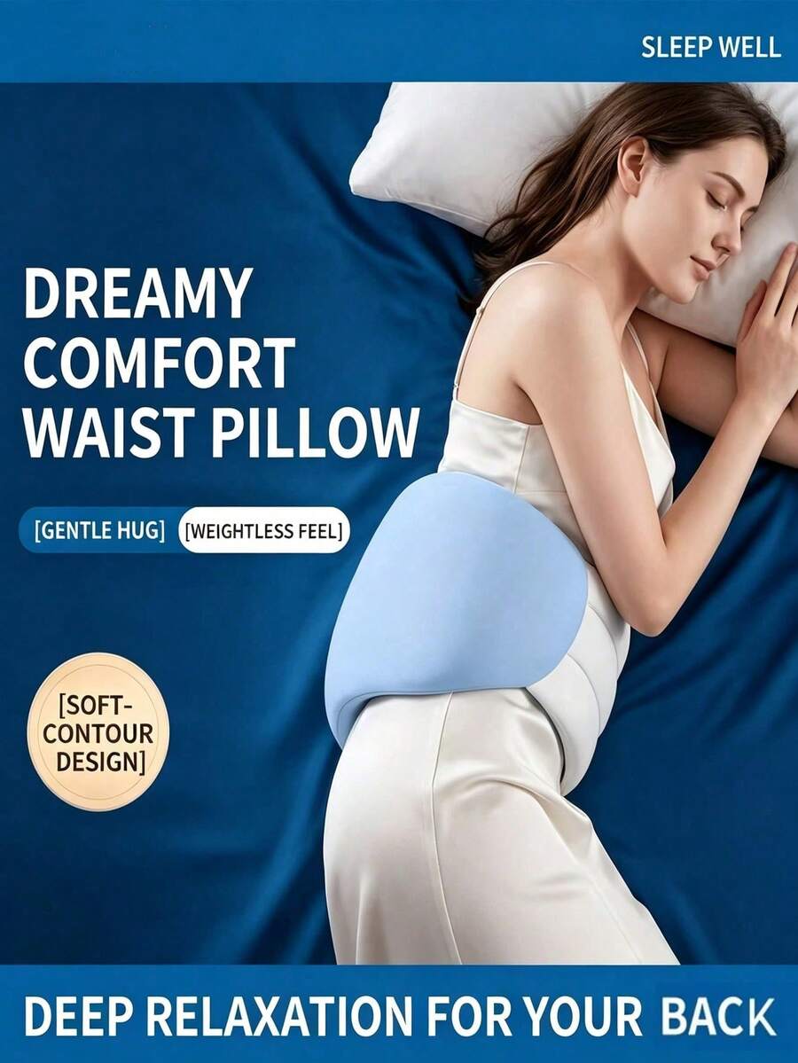 360-Degree Wraparound Lumbar Support Pillow Features An Adjustable Lumbar Support Strap, A Soft, Three-Zone Contoured Design, And Is Suitable For Both Side And Back Sleeping. The Cushion Is Removable And The Pillowcase Is Washable. - Lumbar Support Pillow - View 1