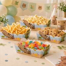 6/12pcs Capybara Food Trays, Capybara Theme Birthday Party Decoration Snack And Cookie Serving Containers, Party Supplies, Baby Shower - View 5