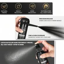 Adglamful 30g Large Capacity Nozzle Hair Fiber Powder With 120ml Styling Lock Spray 2-In-1 Set, Natural Scalp Fit For Thick Hair Volume, Matching Styling Water Strong Hold Anti-Sweat Anti-Fly Powder, Quick Hair Filling And Styling Portable Combo Set - Hair Styling Kit - View 3