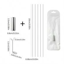 Conjunto de 7 Peças de Ferramentas para Unhas Olho de Gato, Kit de Acessórios para Formar Padrão de Coração para Manicure, Efeito de Luz em Formato de Coração - Prata - Visão 5