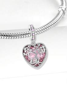 1pc Fashionable Exquisite Heart Tree - Pet Dog Beaded Pendant, Suitable For Women's Bracelet/Bangle DIY Jewelry Making And Daily Wear, Exquisite Jewelry - Heart Tree - Pet Dog - View 4