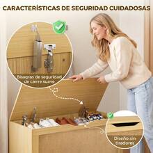 HOMCOM Baúles y cofres de almacenamiento - Marrón - Ver 4