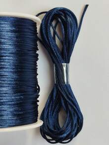 Silk Thread Satin Cord 1mm - 5 Meters Various Colors - Azul Marino - Ver 1