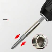 1/4" 強力磁性延長接頭，5件組六角柄螺絲批頭驅動器套組，附便攜收納盒，可固定螺絲批頭與螺絲 - 60mm5支 - 查看 6