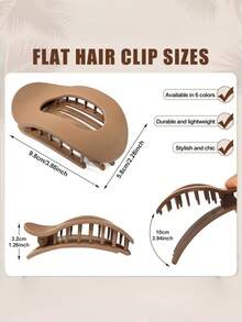 Personalized Custom Flat Hair Clip Hair Accessory, Large Fixed Hair Clip, Customizable With Name, Logo, Text, Designed For Updo, Bun, Half-Up Hairstyles, Women's Hair Accessory, ABS Plastic Material, Lightweight And Non-Slip, Fashionable Design, Suitable For All Hair Types, Ideal For Daily Life, Sports, Fitness, Driving And Other Hair-Fixing Scenarios, Perfect Gift Choice - Multicolor - View 2