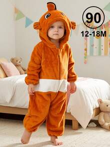 1Pc Baby Cartoon Animal Pattern Flannel Comfortable And Cute Autumn And Winter Products,Suitable For Everyday Use - Multicolor - View 31