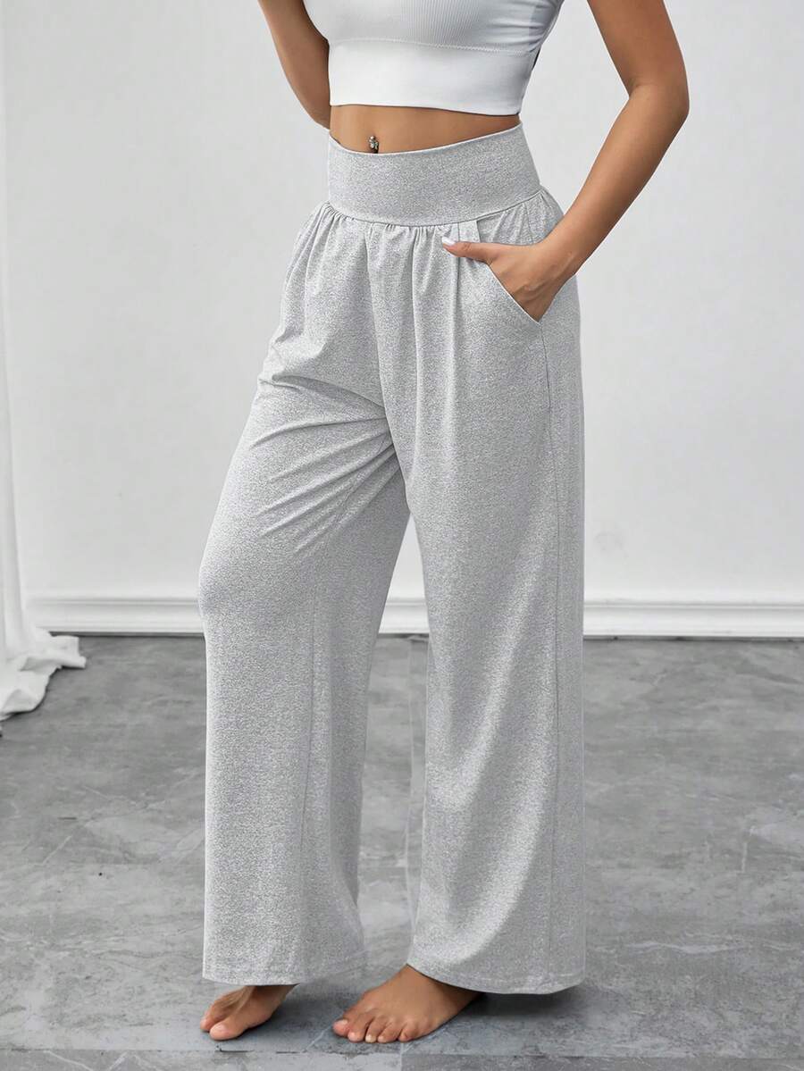 1pc Women's All-Match Versatile Casual Sports High Waist Comfortable Loose Wide Leg Sweatpants Fall
