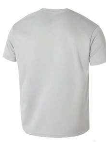 Skechers Men's Basic Crew Neck Cooling Quick-Dry Short Sleeve T-Shirt For Commuting And Fitness - Grey - View 3