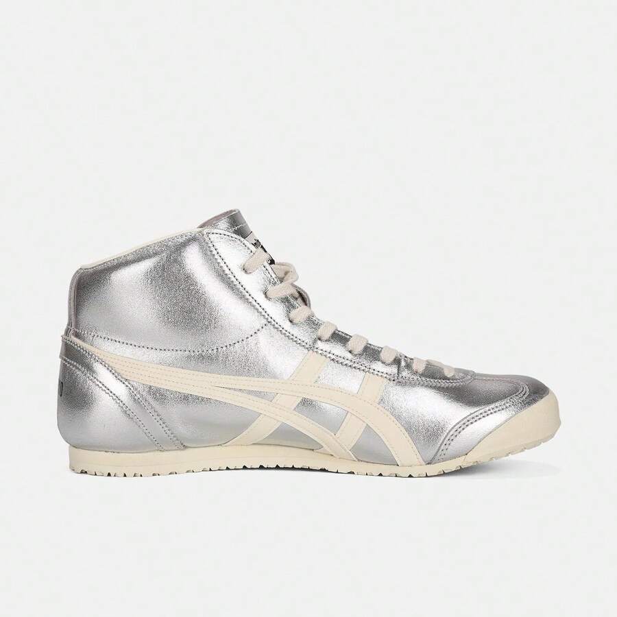 Onitsuka Tiger MEXICO Mid Runner Herren- und Damen-Sportschuhe für den Alltag - Silber - Übersicht 1