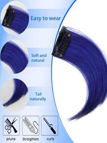 Synthetic Hair Clip-In Volume Booster, Short Thick Hair Extension Piece, For Men With Thin Hair To Add Volume, 5 Inches, Multiple Colors - Multicolor - View 6
