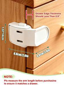 4/2pcs Multifunctional Safety Lock – Anti-Pinch Lock For Doors, Drawers, And Refrigerators; Portable Child-Safety Latch For Cabinets And Lockers - Multicolor - View 2