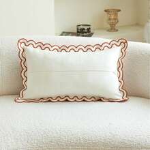 LCUHPCL 1pc Halloween Thanksgiving Ruffle Edge Letter 3D Plush Towel Hello Pumpkin Embroidered Pillowcase, Suitable For Bedroom, Living Room, Sofa, Daily Use, Party And Various Occasions - White - View 6