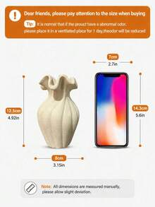 1pc Elegant Vase, Compact Stem, Suitable For Desk Placement, Can Hold Dried Flowers Or Withered Flowers, Rough Surface Design, Modern Innovative Style, Suitable For Home Decor - Multicolor - View 14