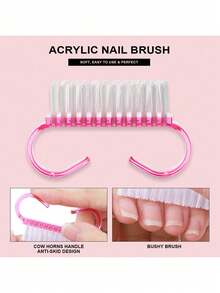LIMEGIRL Wearable Nail Set 240pcs Transparent Soft Gel Nail Tips, Includes Nail Glue, Nail File, Cuticle Pusher And Cleaning Brush, No UV Lamp Needed, DIY Nail Extension - 6-piece Set - View 7
