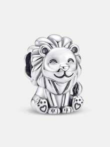 1件時尚精緻微笑獅子串珠吊墜，適合女性手鍊/手鐲DIY珠寶製作與日常配戴，女孩飾品裝飾 - 微笑獅子 - 查看 1