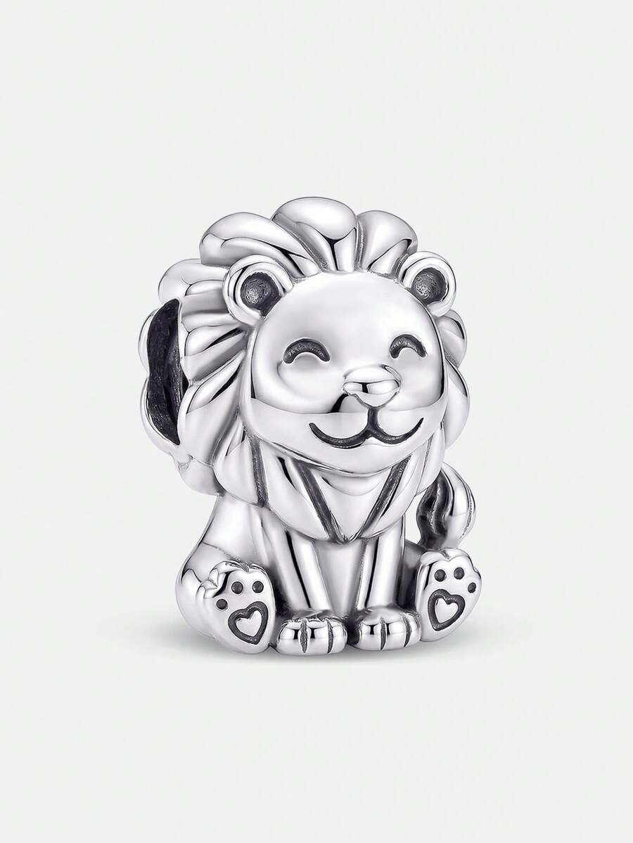 1件時尚精緻微笑獅子串珠吊墜,適合女性手鍊/手鐲DIY珠寶製作與日常配戴,女孩飾品裝飾 - 微笑獅子 - 查看 1