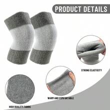 2pcs Thickened Towel Knee Pads, Soft Comfortable Warm Design, Unisex, Suitable For Running, Hiking, Fitness And Daily Activities - Multicolor - View 5