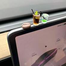 1/3/7件迷你咖啡杯車飾，美式療癒風飲料裝飾，樹脂裝飾品，儀表板、後視鏡飾品，桌面小裝飾，車內療癒裝飾，汽車配件 - 咖啡飲料 - 查看 7