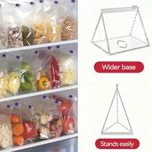 60pcs/50Pcs/45Pcs/25Pcs/15Pcs Assorted Sizes Ziplock Food Storage Bags In Dispenser Box, Leakproof Reusable Seal Bags With Cute Cartoon Prints, Easy-Tear Clear Plastic Food Bags For Snacks Fruits Vegetables Meal Prep Travel Organization - Yellow - View 5