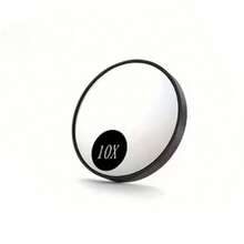Compact 3.5 Inch (Approx. 8.9 Cm) Rechargeable Travel Makeup Mirror, 10X Magnification Double-Sided Round Folding Design LED Light Pocket Mirror, Portable Mirror, Ideal Gift For Women, Girls, Students (White) - Multicolor - View 11