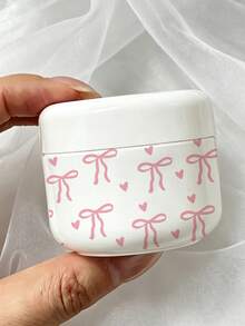 白色蝴蝶結旅行分裝瓶，適用於乳霜、乳液及其他護膚產品，可重複使用，適合存放卸妝產品、泥膜、身體乳液、護手霜等，海灘、夏季、郵輪及各種旅行必備，也適合送給朋友、家人、好朋友或同學的禮物 - 彩色 - 查看 2